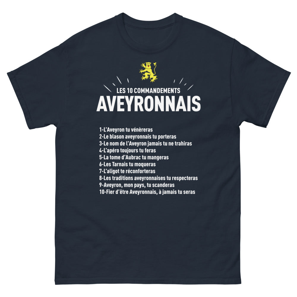 T-shirt Aveyron marine - Les 10 commandements régionaux