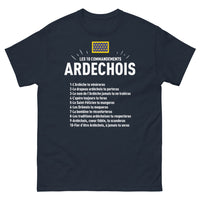 Thumbnail for T-shirt Ardèche marine - Les Dix Commandements Ardéchois