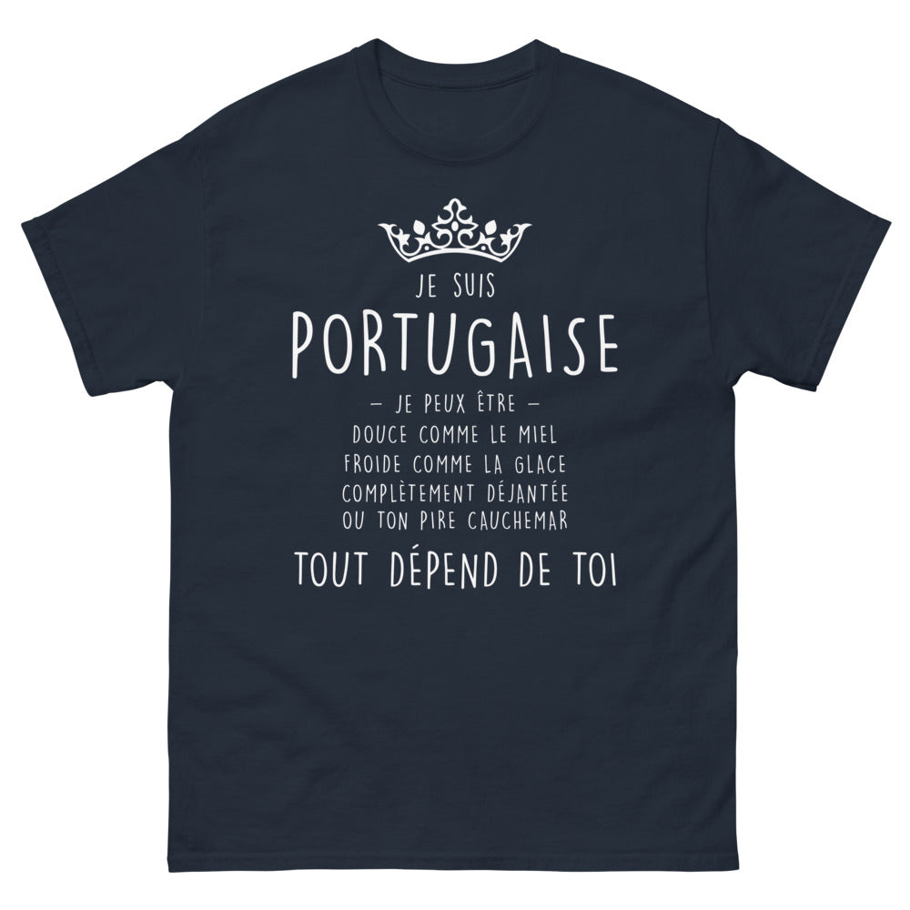 T-shirt Portugal marine - Je suis douce comme le miel