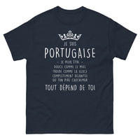 Thumbnail for T-shirt Portugal marine - Douceur et tempérament de feu