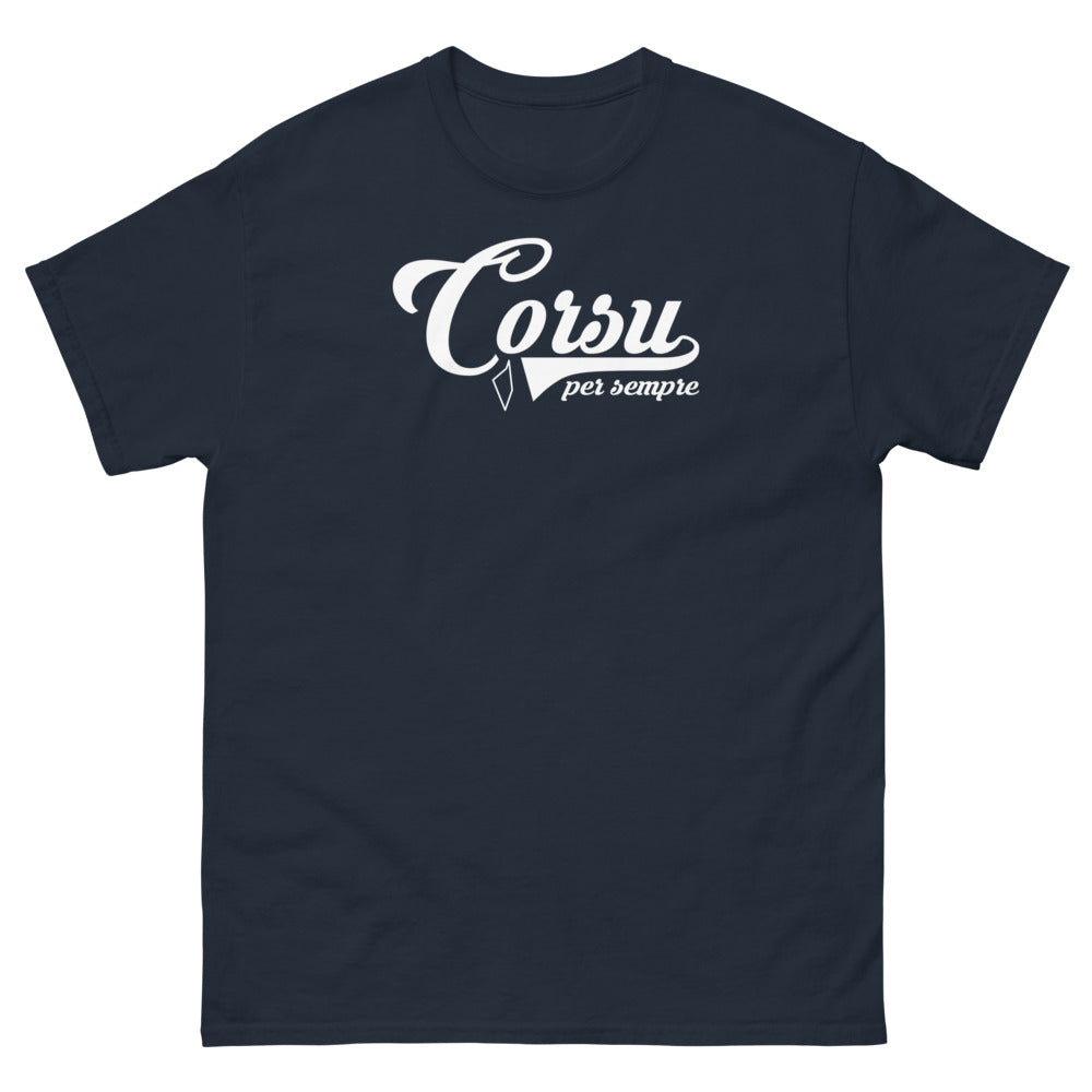 T-shirt Corsica blu marino - Corsu Per Sempre con humor