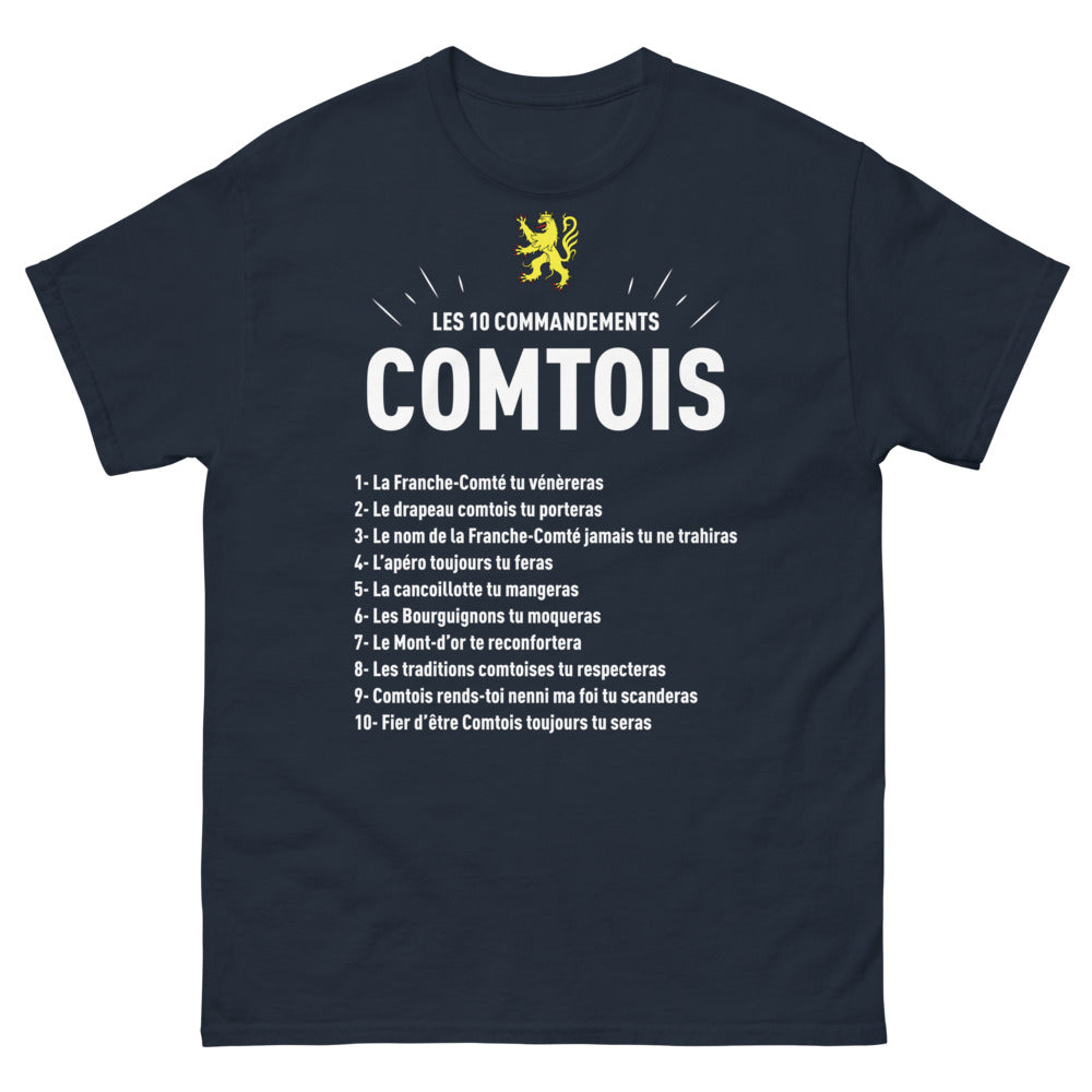 T-shirt Comtois marine - Les 10 Commandements de la Franche-Comté