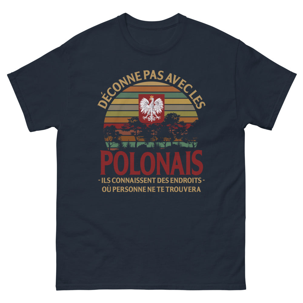 T-shirt Pologne marine - Déconne pas avec les Polonais
