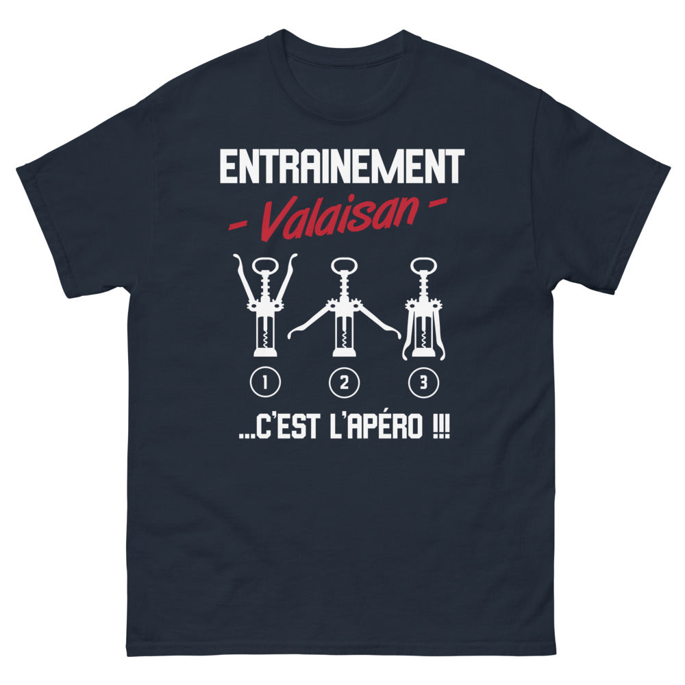T-shirt Valais marine - C'est l'apéro ! design convivial