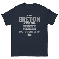 Thumbnail for T-shirt Bretagne marine - Je suis Breton, doux ou déjanté