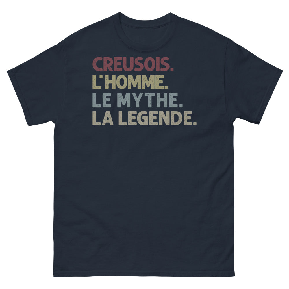 T-shirt Creusois marine - L'Homme, Le Mythe, La Légende