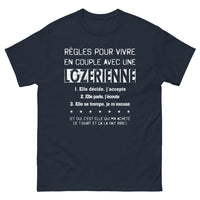 Thumbnail for T-shirt Lozérien marine - Règles pour vivre en couple