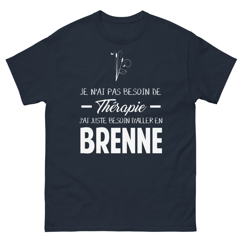 T-shirt Brenne marine - Je n'ai pas besoin de thérapie
