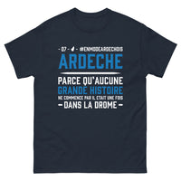 Thumbnail for T-shirt Ardèche noir dos - Les grandes histoires commencent ici