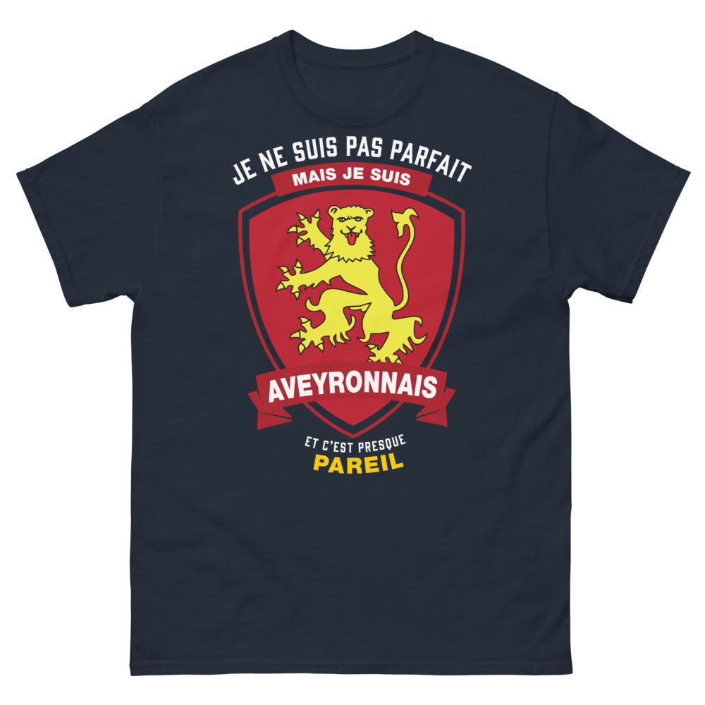 T-shirt Aveyronnais marine - Je ne suis pas parfait, mais je suis Aveyronnais