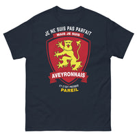 Thumbnail for T-shirt Aveyronnais marine - Je ne suis pas parfait, mais je suis Aveyronnais