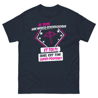 Thumbnail for T-shirt Aide Médico-Psychologique marine - Quel est ton super pouvoir ?