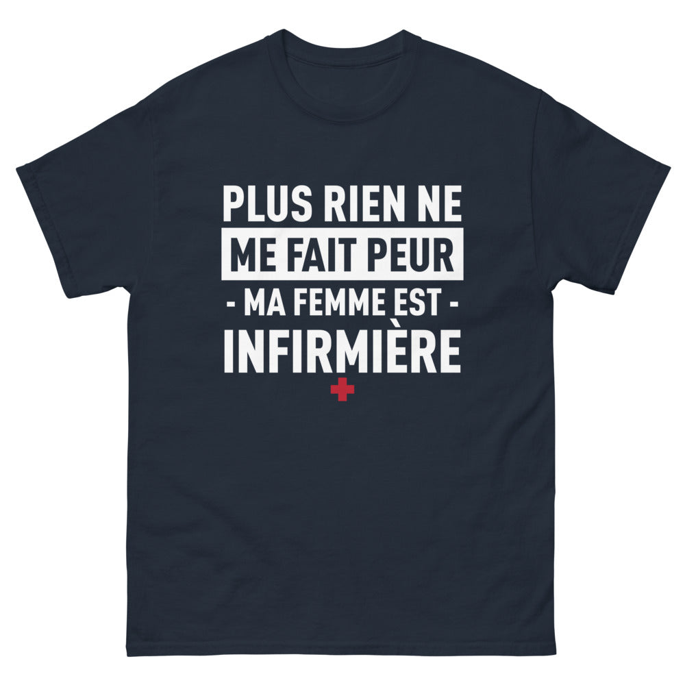 T-shirt infirmière marine - Plus rien ne me fait peur