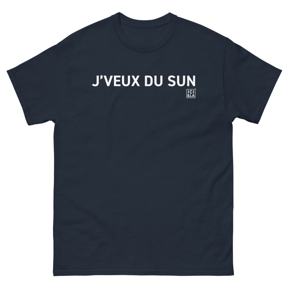 T-shirt Bretagne marine - Je veux du soleil avec humour
