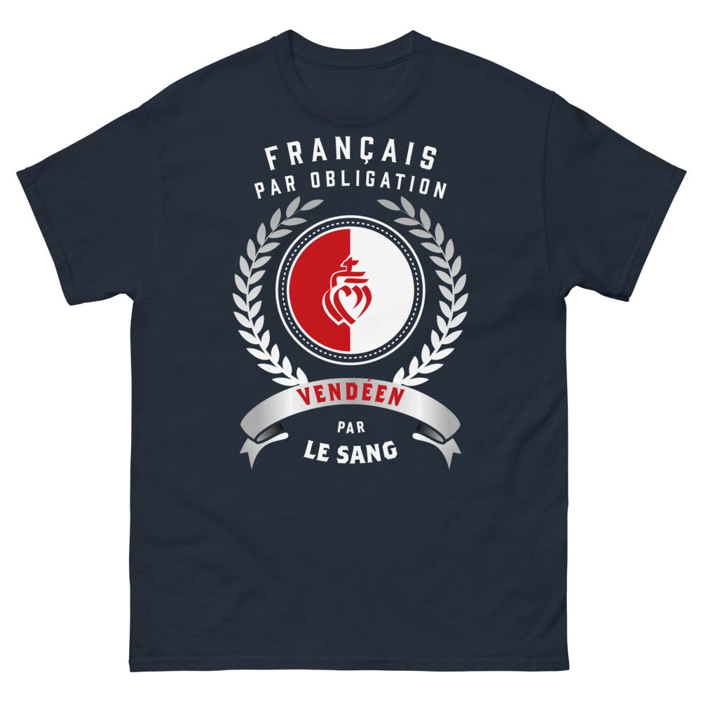 T-shirt Vendée marine - Français par Obligation, Vendéen par le Sang