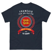 Thumbnail for T-shirt Normand noir dos - Français par Obligation, Normand par le Sang