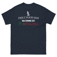 Thumbnail for T-shirt Portugal marine - Priez pour moi, femme portugaise