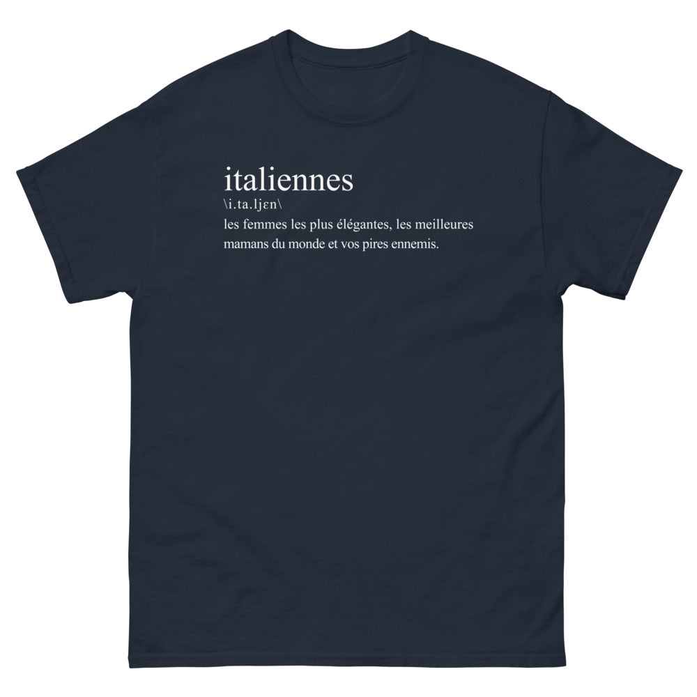 T-shirt Italie marine - Élégance et maternité avec humour