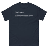 Thumbnail for T-shirt Italie marine - Élégance et maternité avec humour