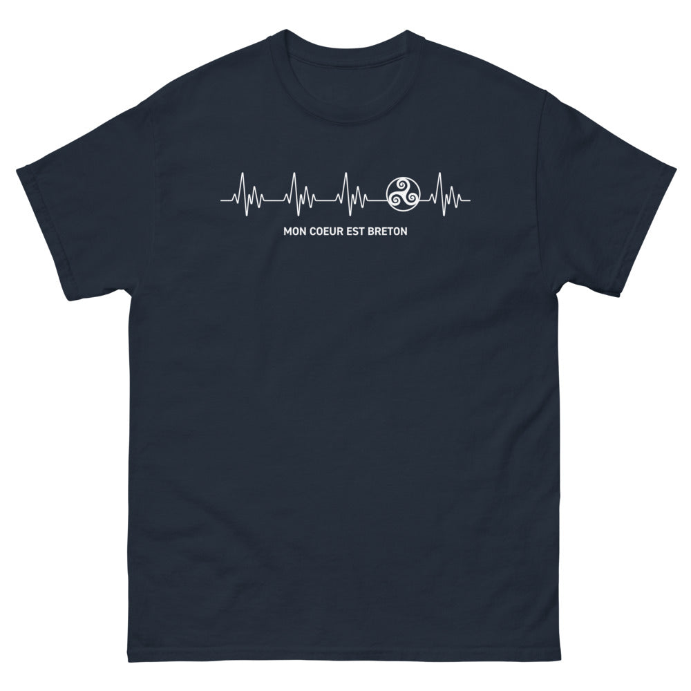T-shirt Bretagne marine - Mon cœur est breton