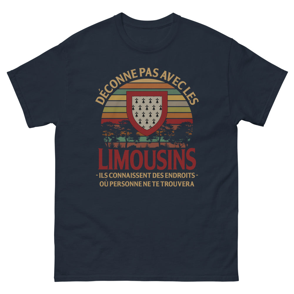 T-shirt Limousin marine - Ne déconne pas avec les Limousins