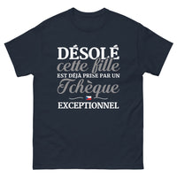 Thumbnail for T-shirt humour Tchèque marine - Désolé, cette fille est déjà prise