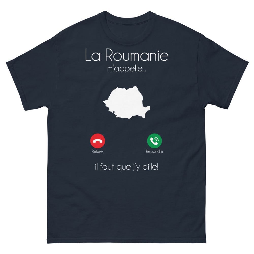 T-shirt Roumanie marine - La Roumanie m'appelle, il faut y aller