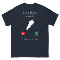 Thumbnail for T-shirt Liban marine - Le Liban m'appelle, il faut que j'y aille