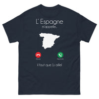 Thumbnail for T-shirt Espagne marine - L'Espagne m'appelle, il faut que j'y aille
