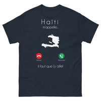 Thumbnail for T-shirt Haïti marine - M'appelle, Il Faut Que J'y Aille