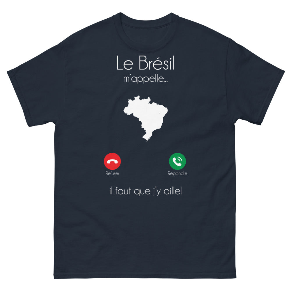 T-shirt Brésil marine - Le Brésil m'appelle, un appel au voyage