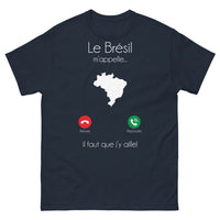Thumbnail for T-shirt Brésil marine - Le Brésil m'appelle, un appel au voyage