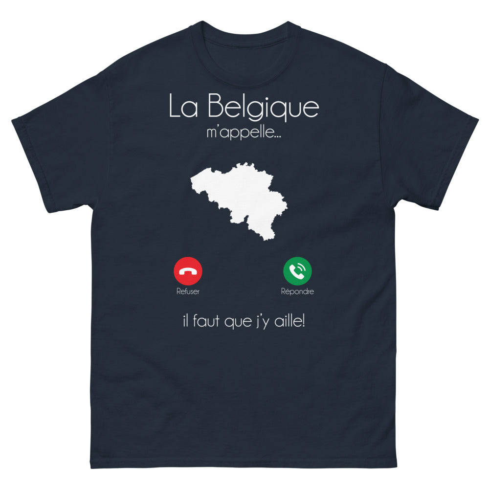 T-shirt Belgique marine - La Belgique m'appelle, il faut y aller