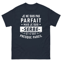 Thumbnail for T-shirt Serbe marine - Je ne suis pas parfait mais je suis Serbe
