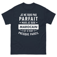 Thumbnail for T-shirt Maroc marine - Je ne suis pas parfait mais je suis Marocain