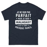 Thumbnail for T-shirt Madagascar marine - Je ne suis pas parfait mais je suis Malagasy