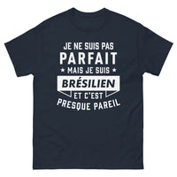 Thumbnail for T-shirt Brésilien marine - Je ne suis pas parfait mais presque