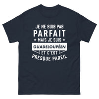 Thumbnail for T-shirt Guadeloupe marine - Je ne suis pas parfait mais je suis Guadeloupéen