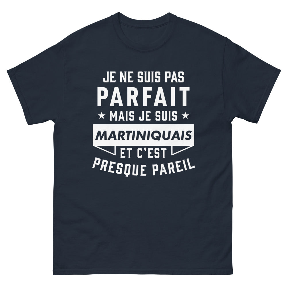 T-shirt Martinique marine - Je ne suis pas parfait mais je suis Martiniquais