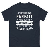 Thumbnail for T-shirt Martinique marine - Je ne suis pas parfait mais je suis Martiniquais