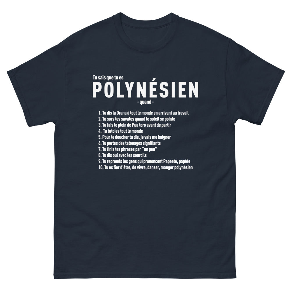 T-shirt Polynésie marine - Tu sais que tu es Polynésien...