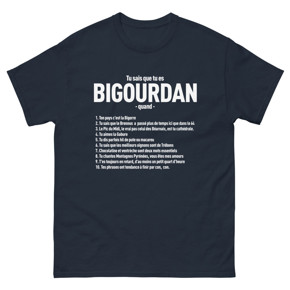 T-shirt Bigourdan noir dos - hommage au beau pays de Bigorre