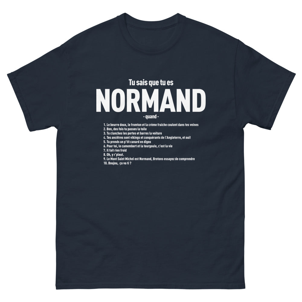 T-shirt Normand marine - Tu sais que tu es Normand quand…