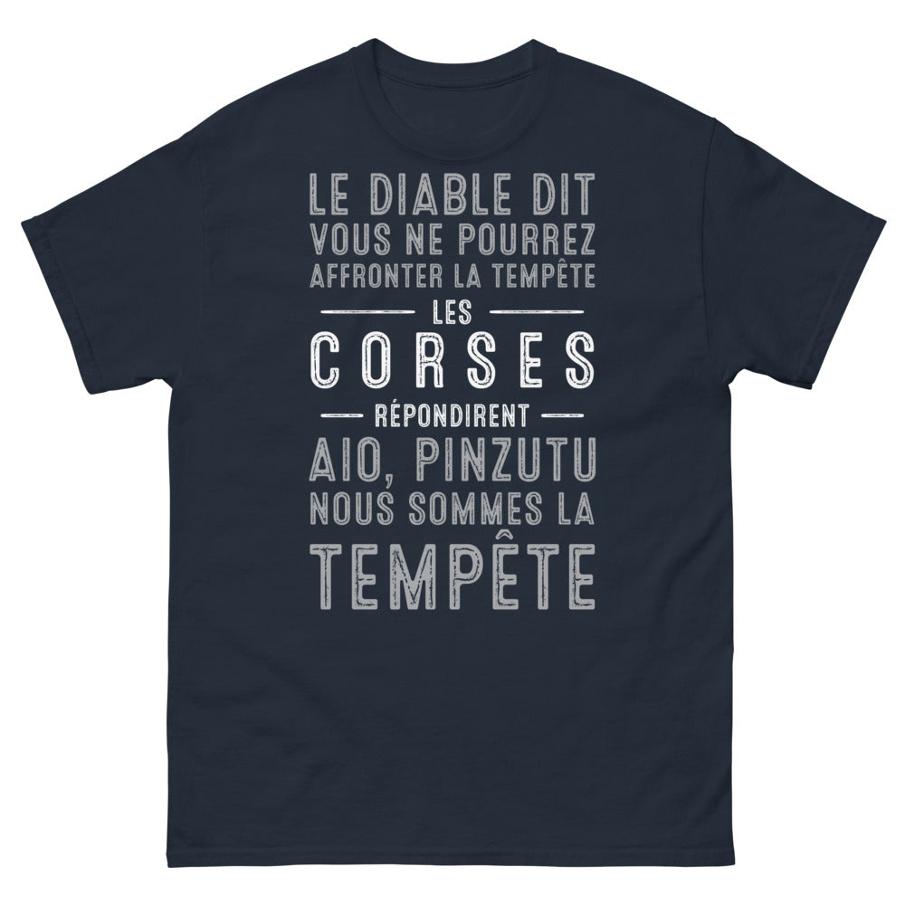 T-shirt Corse marine - Les Corses et la Tempête