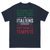 Thumbnail for T-shirt Italie marine - Tempête d'humour et de fierté