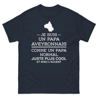 Thumbnail for T-shirt Aveyron marine - Je suis un papa aveyronnais cool
