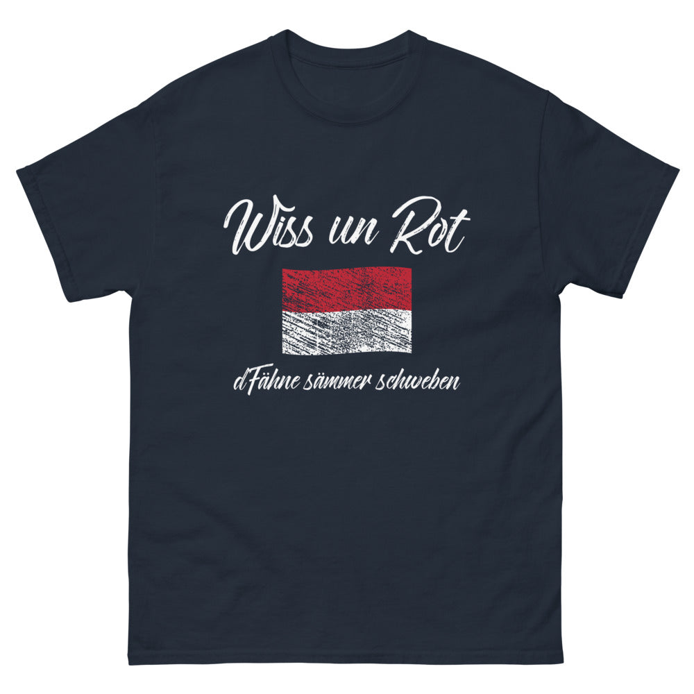 T-shirt Sammler marine - design Rot-Weiß-Fahne pour collectionneurs