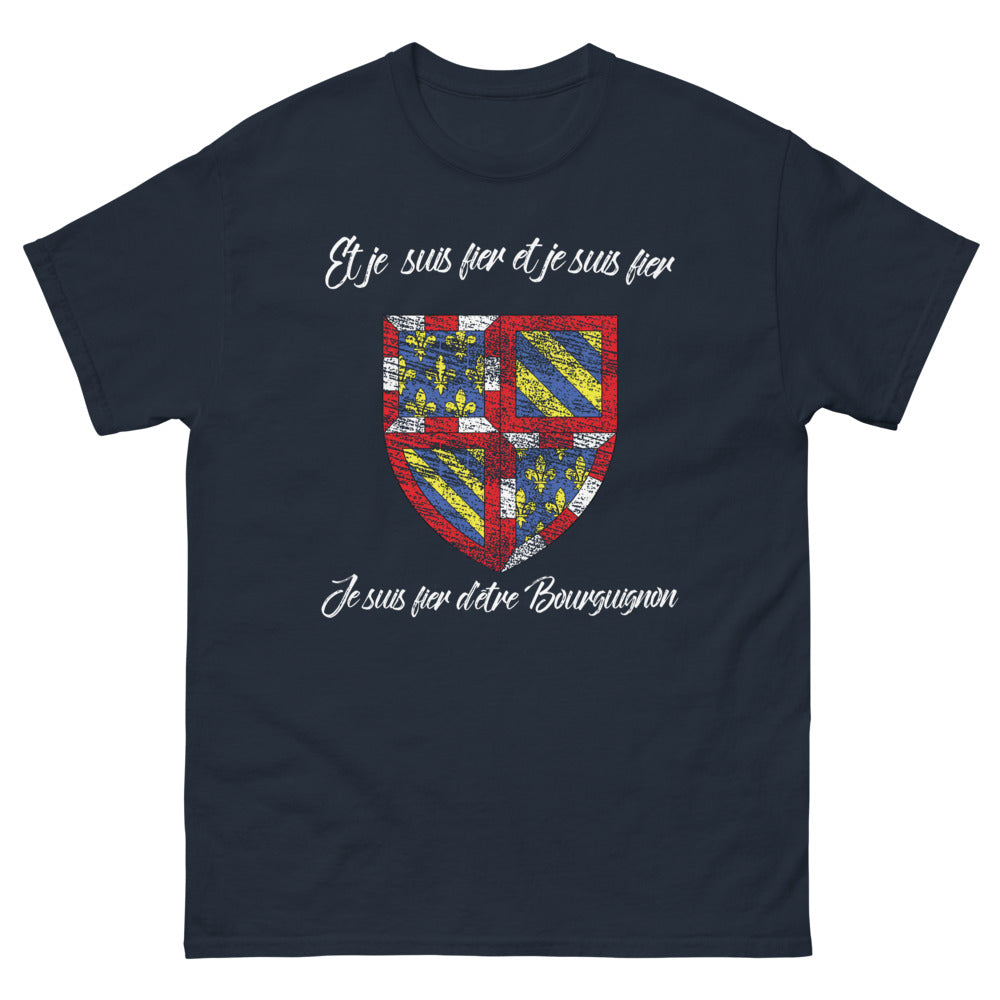 T-shirt Bourgogne marine - Fier d'être Bourguignon