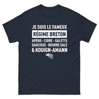 Thumbnail for T-shirt Bretagne marine - Je suis le fameux régime breton
