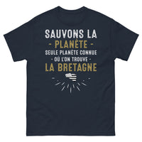 Thumbnail for T-shirt Bretagne marine - Sauvons la Planète et la Bretagne Obscure